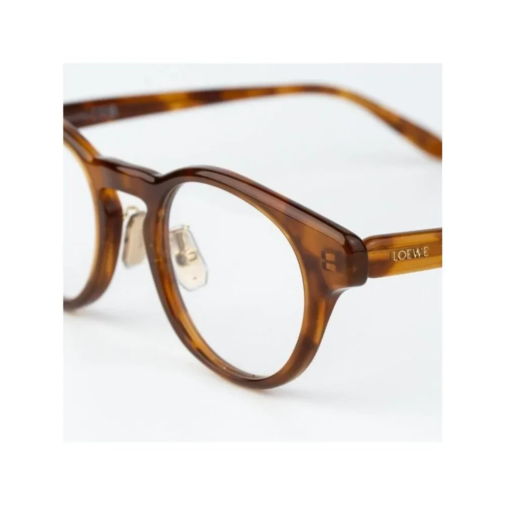Loewe Women Eyeglasses Blonde Havana Round LW50085F 053 NEW AUTHENTIC